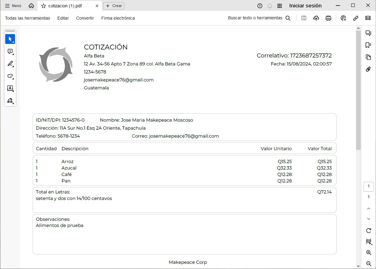 App de Cotizaciones en React